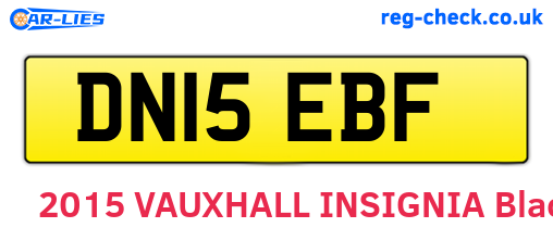DN15EBF are the vehicle registration plates.