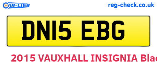 DN15EBG are the vehicle registration plates.
