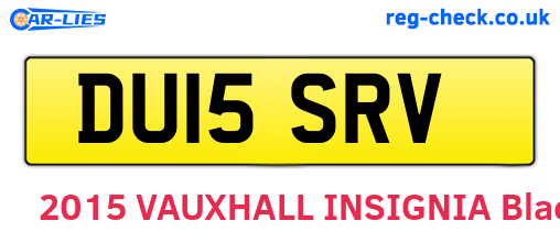 DU15SRV are the vehicle registration plates.