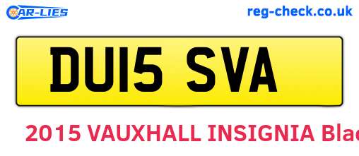 DU15SVA are the vehicle registration plates.