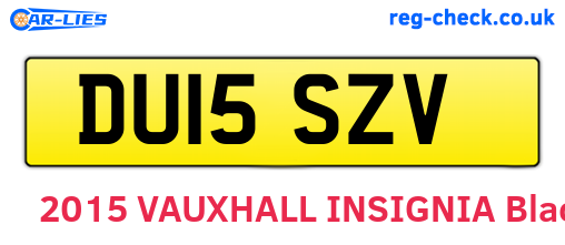 DU15SZV are the vehicle registration plates.