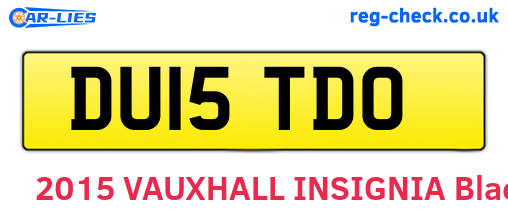 DU15TDO are the vehicle registration plates.