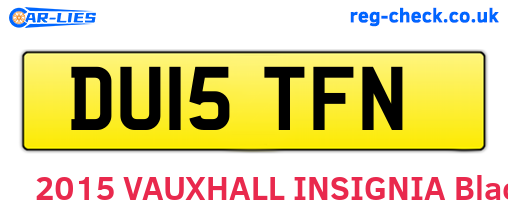 DU15TFN are the vehicle registration plates.
