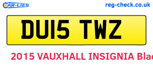 DU15TWZ are the vehicle registration plates.