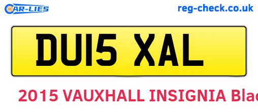 DU15XAL are the vehicle registration plates.