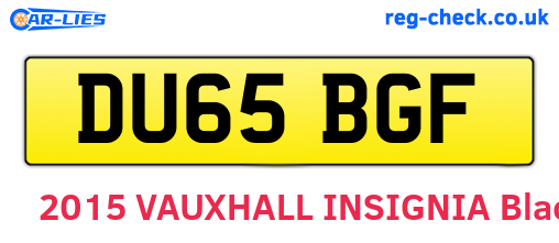 DU65BGF are the vehicle registration plates.