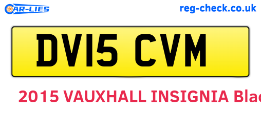 DV15CVM are the vehicle registration plates.