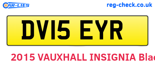 DV15EYR are the vehicle registration plates.