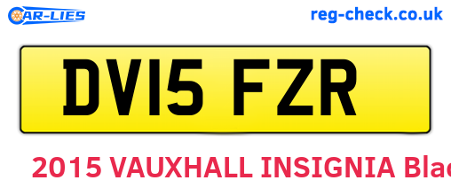 DV15FZR are the vehicle registration plates.