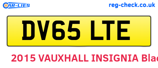 DV65LTE are the vehicle registration plates.