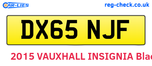 DX65NJF are the vehicle registration plates.