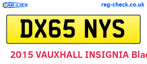 DX65NYS are the vehicle registration plates.
