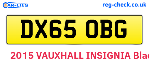 DX65OBG are the vehicle registration plates.