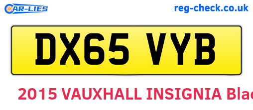 DX65VYB are the vehicle registration plates.