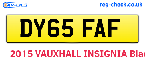 DY65FAF are the vehicle registration plates.