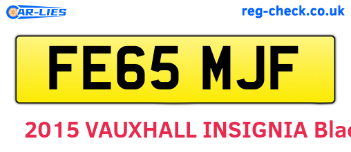 FE65MJF are the vehicle registration plates.
