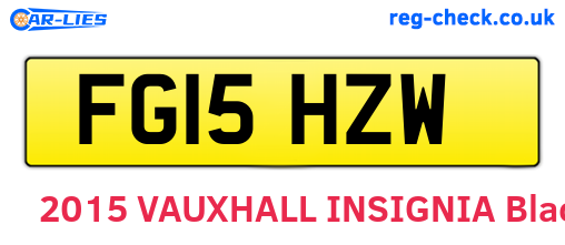 FG15HZW are the vehicle registration plates.