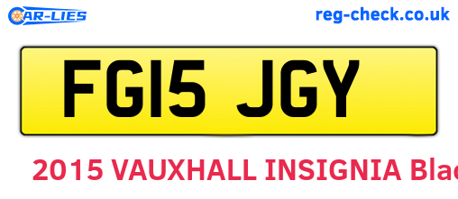 FG15JGY are the vehicle registration plates.
