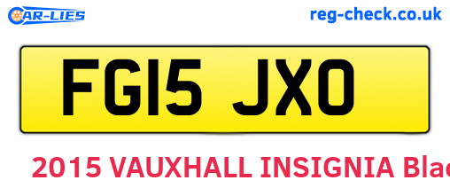 FG15JXO are the vehicle registration plates.