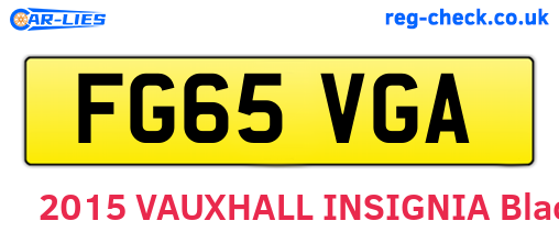 FG65VGA are the vehicle registration plates.