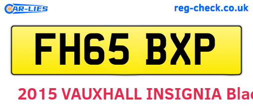 FH65BXP are the vehicle registration plates.