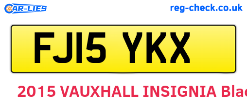 FJ15YKX are the vehicle registration plates.