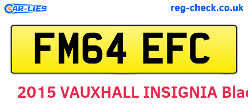 FM64EFC are the vehicle registration plates.