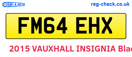 FM64EHX are the vehicle registration plates.