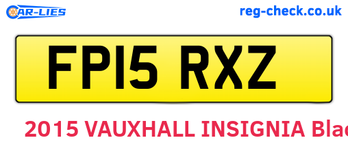 FP15RXZ are the vehicle registration plates.