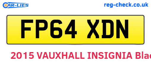 FP64XDN are the vehicle registration plates.