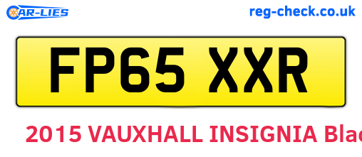 FP65XXR are the vehicle registration plates.