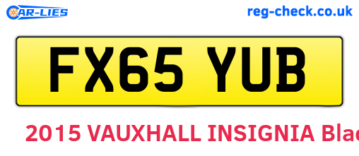 FX65YUB are the vehicle registration plates.