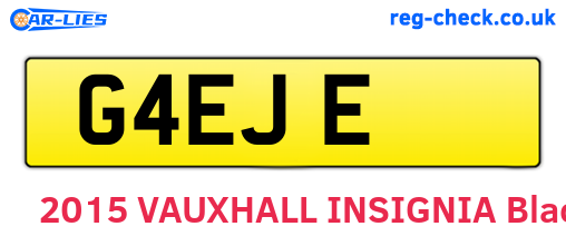 G4EJE are the vehicle registration plates.