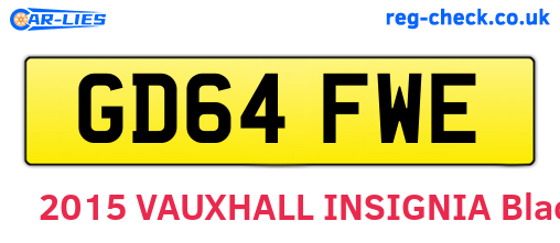 GD64FWE are the vehicle registration plates.