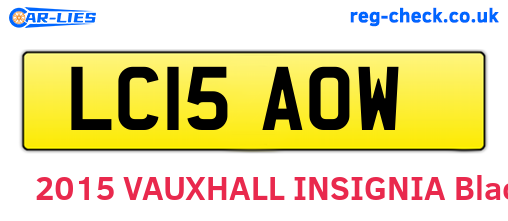 LC15AOW are the vehicle registration plates.