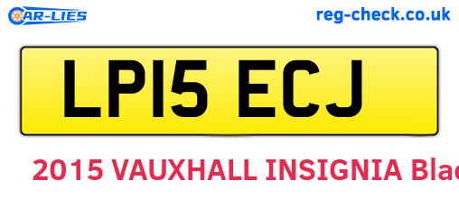 LP15ECJ are the vehicle registration plates.