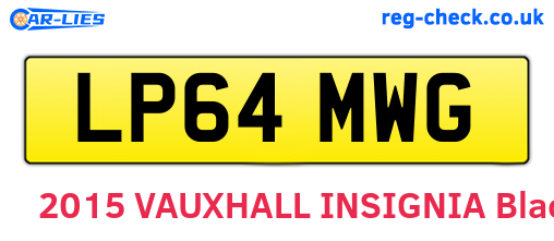 LP64MWG are the vehicle registration plates.