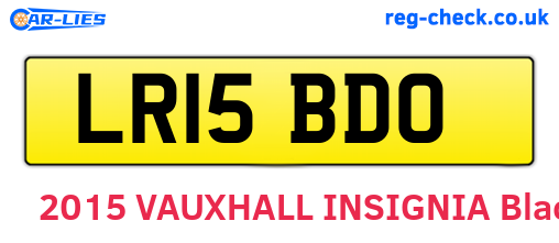 LR15BDO are the vehicle registration plates.
