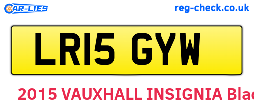 LR15GYW are the vehicle registration plates.
