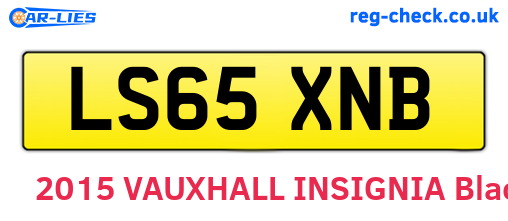 LS65XNB are the vehicle registration plates.