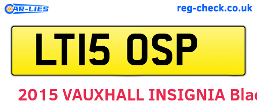LT15OSP are the vehicle registration plates.