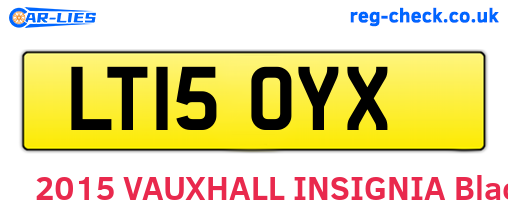 LT15OYX are the vehicle registration plates.