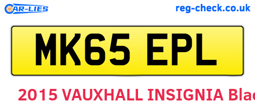 MK65EPL are the vehicle registration plates.