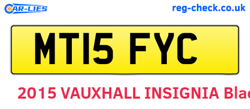 MT15FYC are the vehicle registration plates.