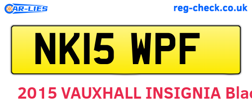 NK15WPF are the vehicle registration plates.