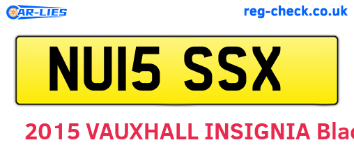 NU15SSX are the vehicle registration plates.