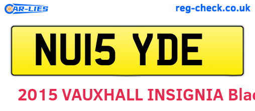 NU15YDE are the vehicle registration plates.