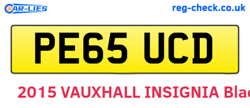 PE65UCD are the vehicle registration plates.