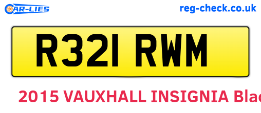 R321RWM are the vehicle registration plates.