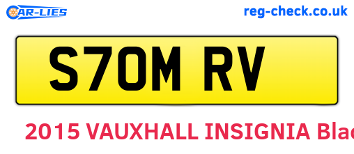 S70MRV are the vehicle registration plates.